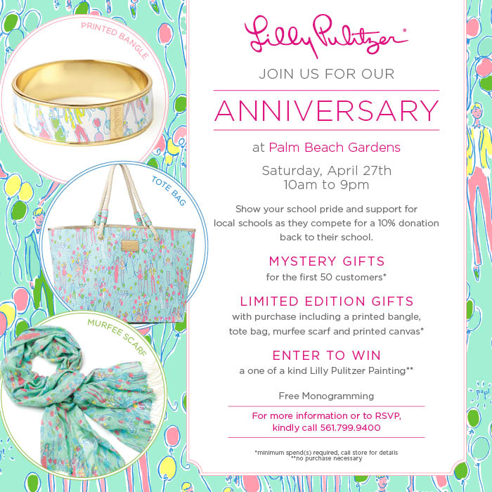 Weekender Lilly Pulitzer Palm Beach Gardens Anniversary Event