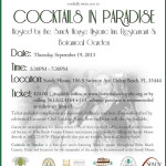 Social: Enjoy Cocktails In Paradise With The Young Friends Of The Historical Society Of Palm Beach County On September 19th