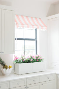 Palm Beach Lately Pink and White Cabana Stripe Kitchen Awning