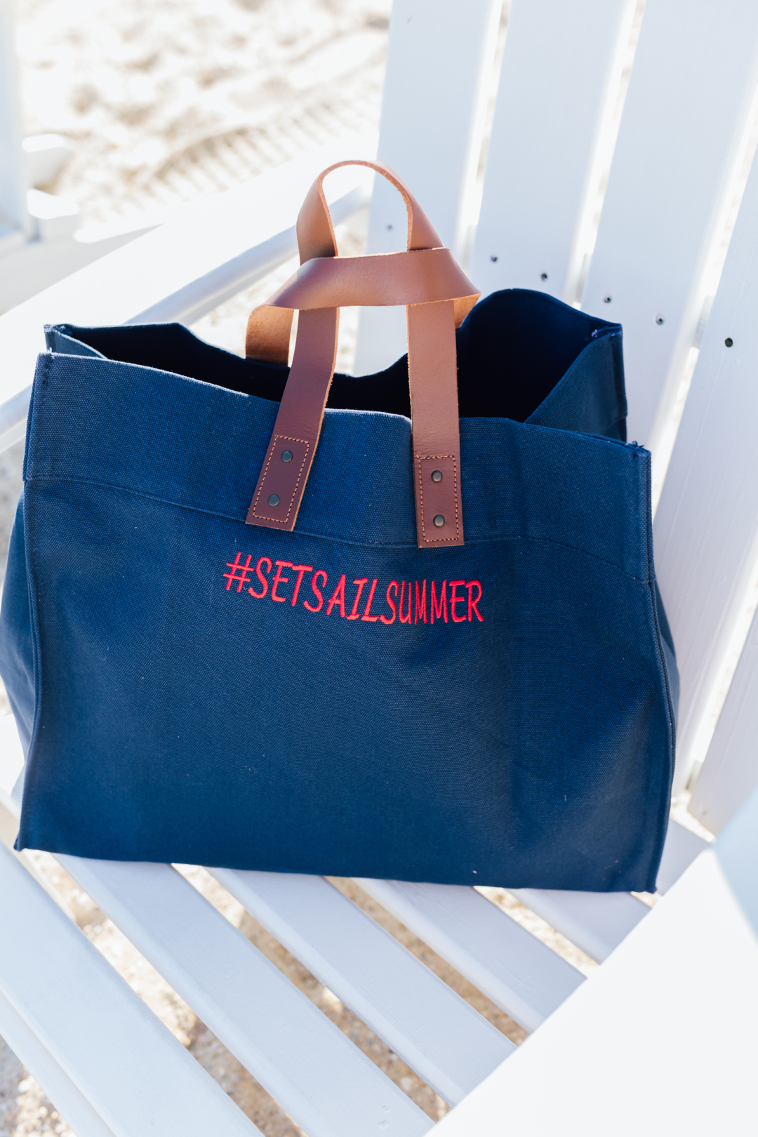 Summer tote toasts Palm Beach