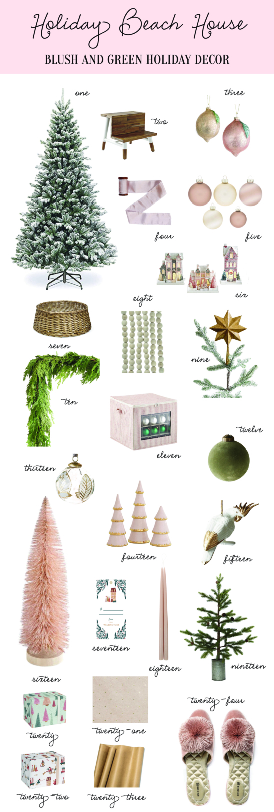 Black Friday: Blush and Green Holiday Decor with Palm Beach Lately