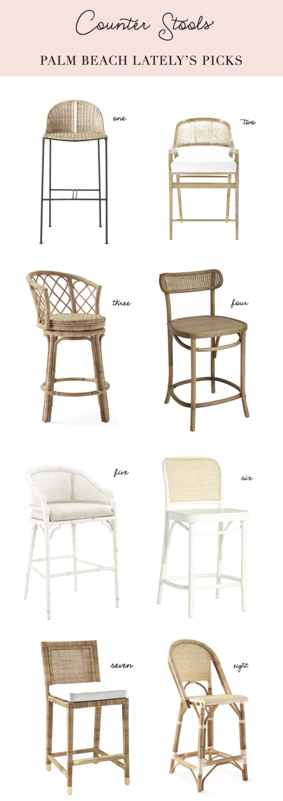 Rattan cane bar stools clearance