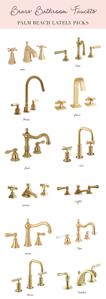 Palm Beach Lately Brass Bathroom Faucets