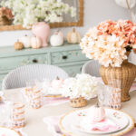 Home: Pink and Pumpkin Fall Tablescape